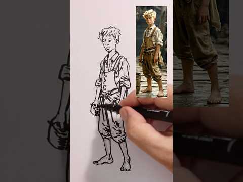 Dessine un GARÇON à partir du BONHOMME BÂTON !