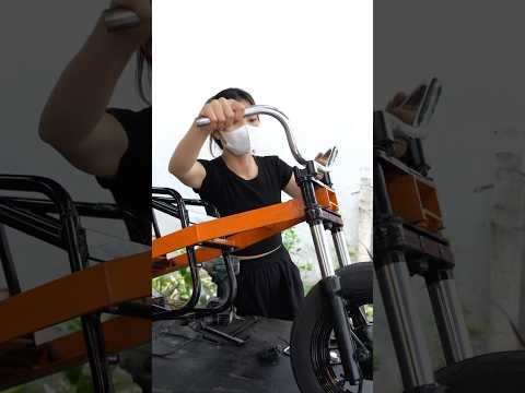 Girl Build Mini Homemade Off-Road Motorcycle