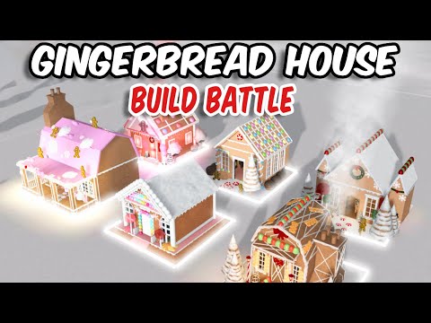 GINGERBREAD HOUSE BUILD BATTLE in BLOXBURG