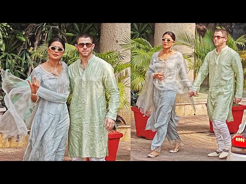 Priyanka Chopra & Nick Jonas Visit Her Old Residence in Versova After Her Brother’s Wedding