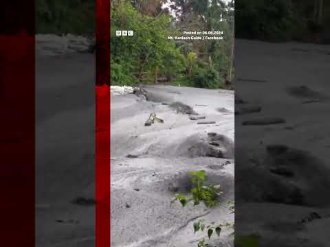 'Cold lava' floods Philippines village after Mt Kanlaon eruption. #Philippines #Lava #BBCNews
