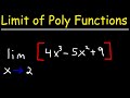Understanding Limits of Polynomial Functions