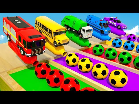 Wheels On The Bus, Baa Baa Black Sheep With Colorful Balls & Five Little Cars | Nursery Rhymes