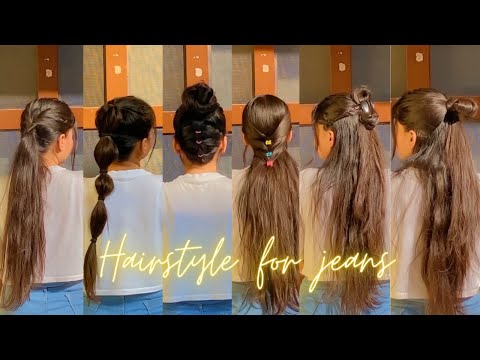 Hairstyle For Denim || Jeans Hairstyle ||#hairstyle #longhair || Neet