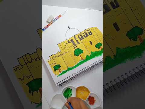 How to draw Al Aqsa Masjid || Qibla - e - Awal ||Free palastine || Aqsa Masjid #islam #freepalestine