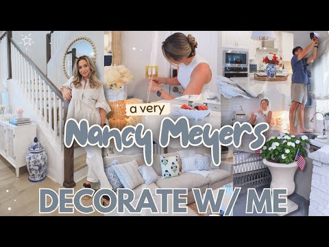 Nancy Meyers Inspired SUMMER DECORATE WITH ME 2025 🏡🪻 Home Decor, Lighting, Hardware + Amazon Finds!