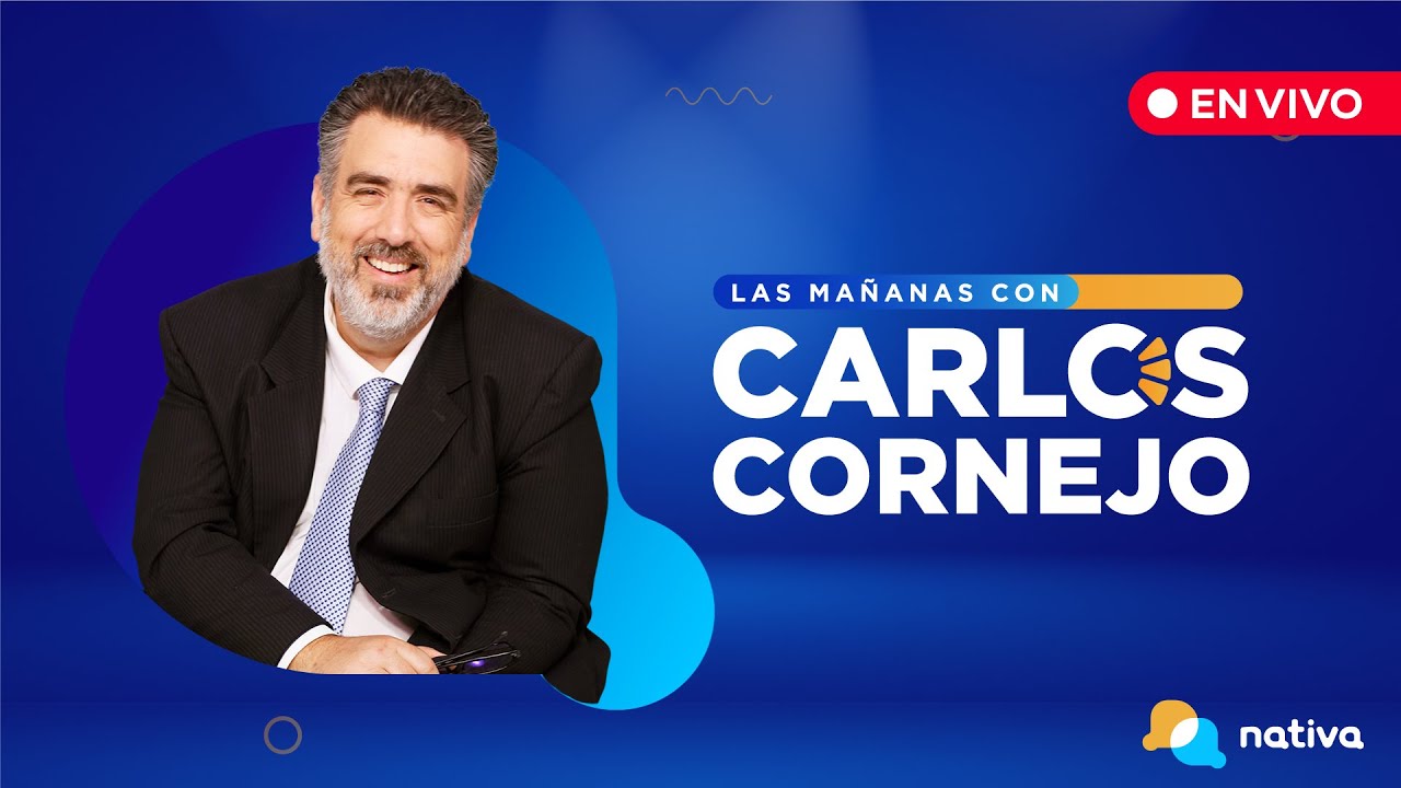 Carlos cornejo en un estudio de televisión hablando sobre la pesca industrial en el mar tropical de Grau