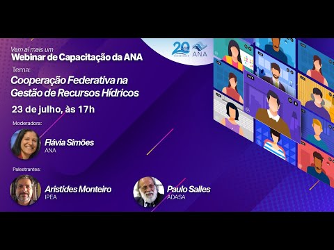 WEBINARS ANA - Cooperação Federativa na Gestão de Recursos Hídricos