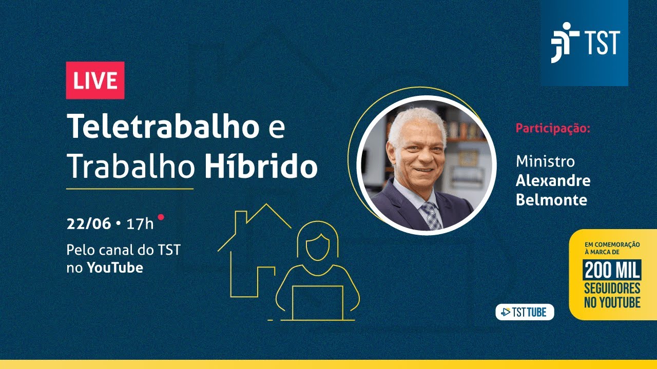 Live: teletrabalho e trabalho híbrido – Fonte: TST