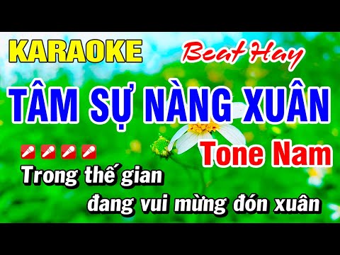 Karaoke Tâm Sự Nàng Xuân Nhạc Sống Tone Nam | Hoài Phong Organ