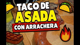 🌮🔥 Tacos de Asada con Arrachera al Asador de Gas | ¡Sabor Perrón!