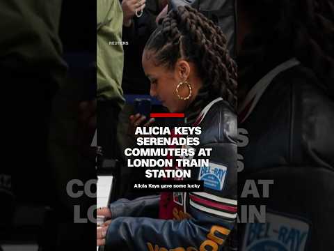 Alicia Keys serenades commuters at London train station