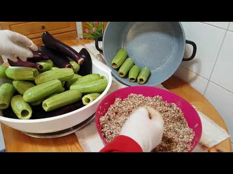 الوصفة السحرية للمحشي🥒🍆😋 زوجك والعائلة ستشكرك عليها ✔ الكوسا والباذنجان المحشي😎👌
