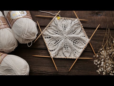 Кофточка «Круговорот лепестков» спицами - часть 1 🌼 Knitted blouse "Circle of petals"