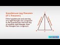 Hypotenuse-Leg Theorem and Properties