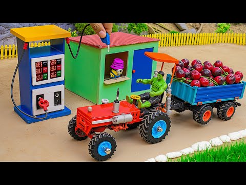 New Tech! Brick Road Made by Mini Tractor 🛠️🚜