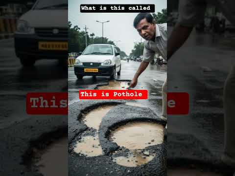 pothole meaning with image #englishlanguage #learnenglish #learnanewwordtoday