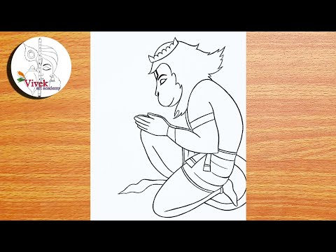 Easy Drawing of Hanuman | Ram Bhakt Hanuman Drawing | Pencil Drawing