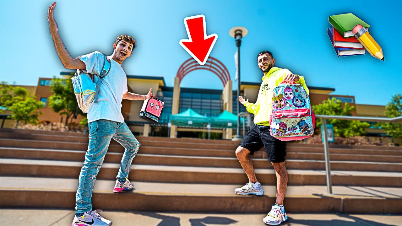 YouTubers Go BACK to SCHOOL for 24 Hours FIRST DAY