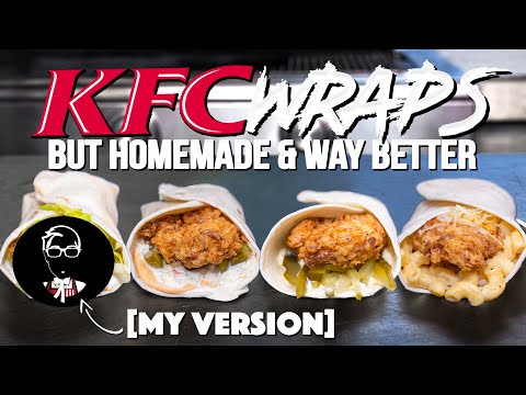 KENTUCKY FRIED CHICKEN WRAPS FROM KFC (BUT HOMEMADE & WAY BETTER!) | SAM THE COOKING GUY