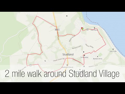 Click to view video Springtime walk around the village of Studland in Dorset - 2 miles (3.2km)