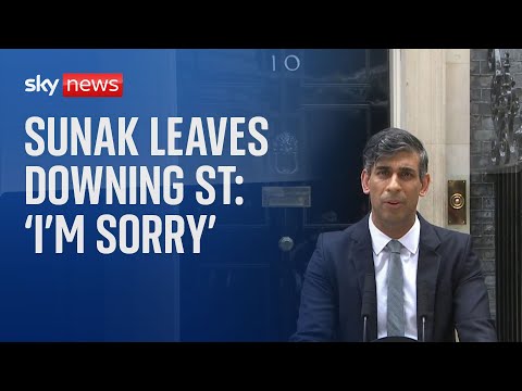 BREAKING: 'I'm sorry' - Rishi Sunak leaves Downing Street