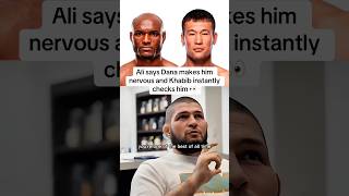 Khabib sons Ali after he says Dana makes him nervous #Khabib #AliAbdelaziz #DanaWhite #UFC #MMA