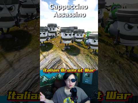 Capuccino Assassino VS Tralalero Tralala ☕️🦈 #หมีsuwat #ai #memes #italianbrainrot