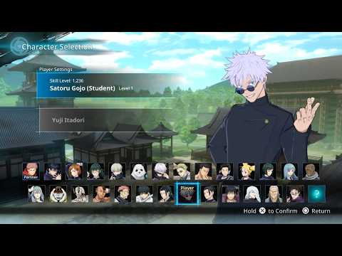 All Characters & Stages-Jujutsu Kaisen Cursed Clash (All DLC Characters Included)