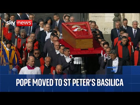 Watch as Pope Francis moved for public mourning