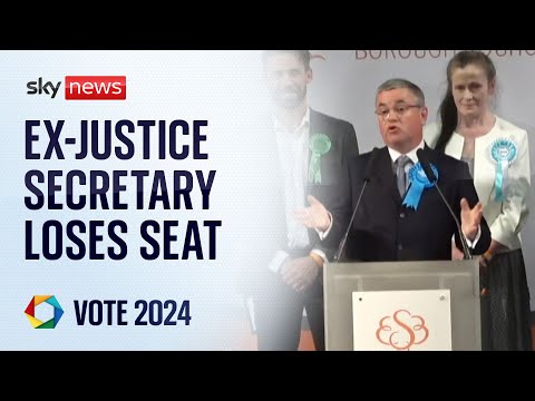 Moment former justice minister Sir Robert Buckland loses seat