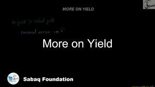 More on Yield