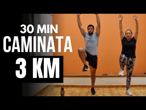 Caminata 3 Km en interiores 🔥 ejercicios para bajar de peso y mejorar abdomen y cintura en casa