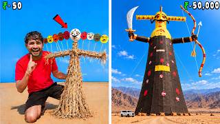 Biggest Ravan Shopping Challenge - ₹ 50 vs ₹ 50000 | किसका होगा सबसे बड़ा रावण ?