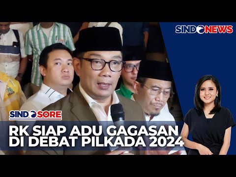 FT: Ridwan Kamil Siap Ikuti Debat Perdana Pilkada 2024 - Sindo Sore 06/10