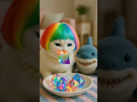 😸 Cat and Baby Shark FOOD ASMR challenge😸eating sounds🎧 | #asmr #cat #catasmr#babyshark