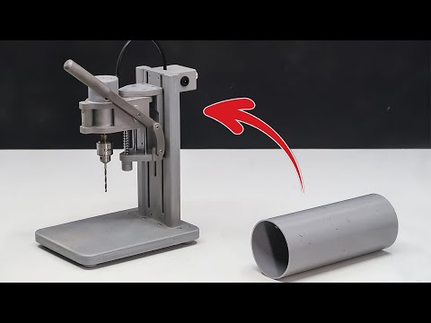 Handmade Mini Bench Drill from PVC