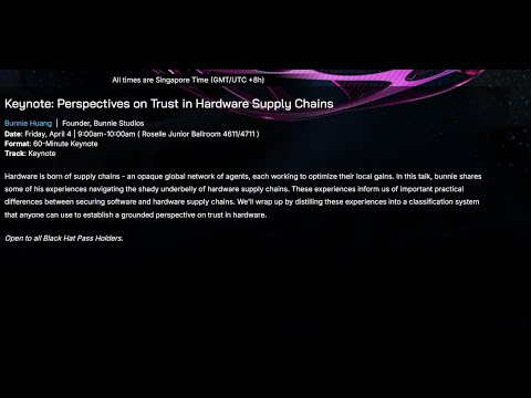 Keynote: Perspectives on Trust in Hardware Supply Chains