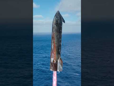 WOW! Gros plan sur les dégâts du #starship 38 après le vol ...