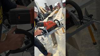 Cutting the stair stringers to final dimensions with the @MafellGermany  ZSX carpentry chainsaw