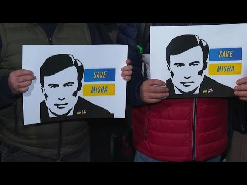 Protestos pela libertação de Mikheil Saakashvili na Geórgia