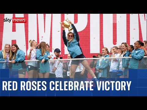 England's Red Roses celebrate World Cup victory with Champions Party