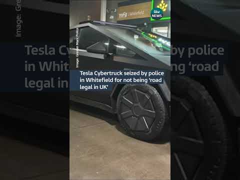 Tesla Cybertruck seized by police in Whitefield for not being 'road legal in UK' #itvnews
