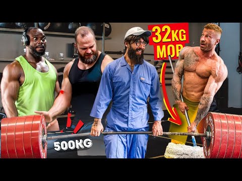 When ANATOLY Use 32kg Mop in a GYM | ELITE Powerlifter Pretended to be a CLEANER #34