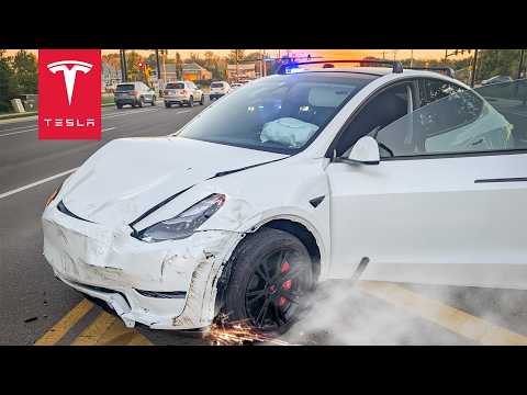 UNAWARE TEEN DESTROYS BRAND NEW TESLA!