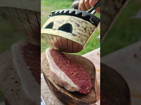 ย่างสเต็กพิคานย่าด้วยเตารีดโบราณ