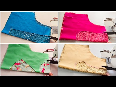4_Blouse designs cutting and stitching. Blouse back neck designs.