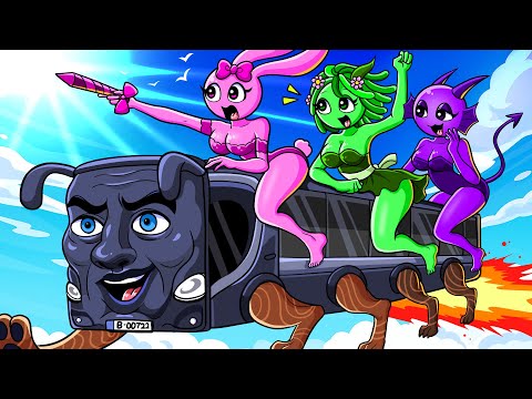 All Aboard! Sprunki Girls’ Exciting Adventure(ft. Rang Ring Reng Bus) | Brainrot & Sprunki Animation