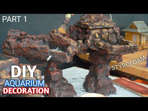 Making Aquarium Diorama Rock Cliff from Styrofoam (Part 1)