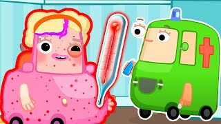 A Vrumy da Família Wheelzy não foi para a escola! Desenho animado infantil de carros